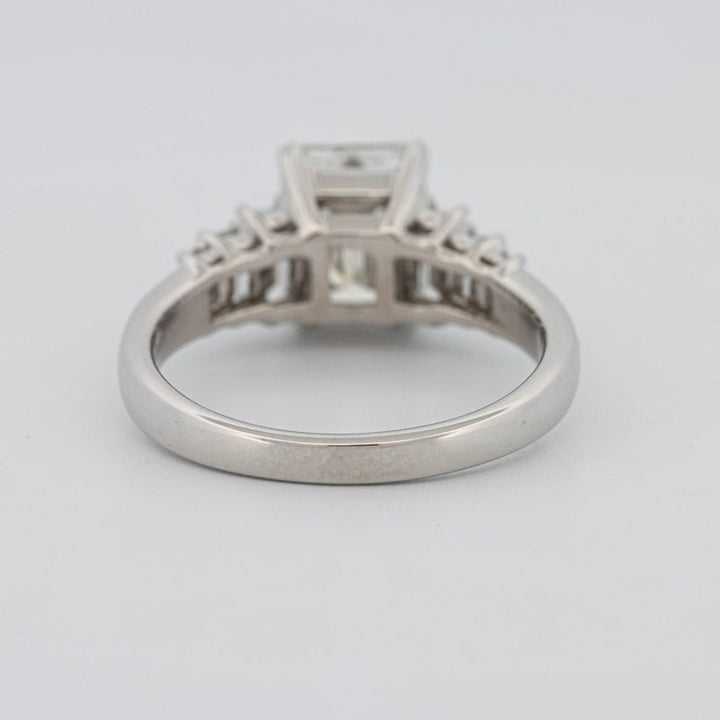 2 CT Emerald Cut Trilogy Solitaire - ZIZOV DIAMONDS