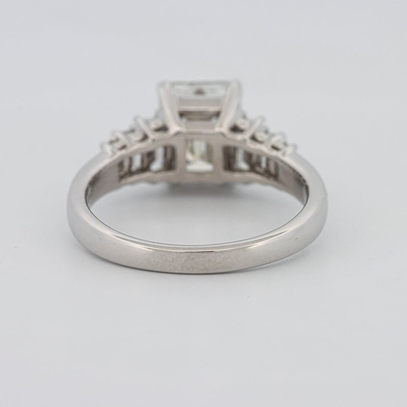 2 CT Emerald Cut Trilogy Solitaire - ZIZOV DIAMONDS
