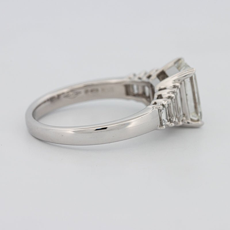 2 CT Emerald Cut Trilogy Solitaire - ZIZOV DIAMONDS