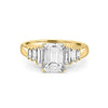 2 CT Emerald Cut Trilogy Solitaire - ZIZOV DIAMONDS
