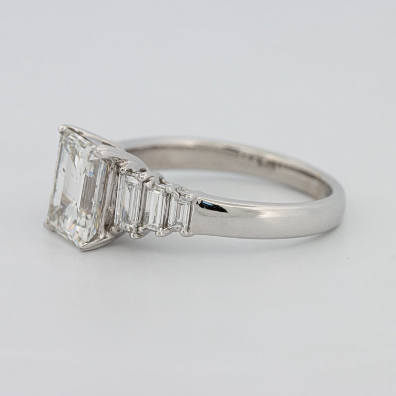 2 CT Emerald Cut Trilogy Solitaire - ZIZOV DIAMONDS