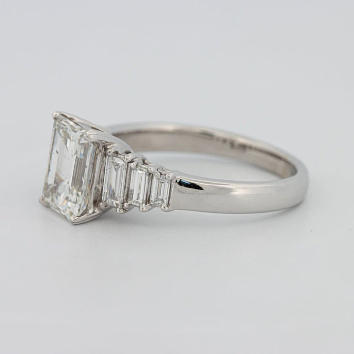 2 CT Emerald Cut Trilogy Solitaire - ZIZOV DIAMONDS