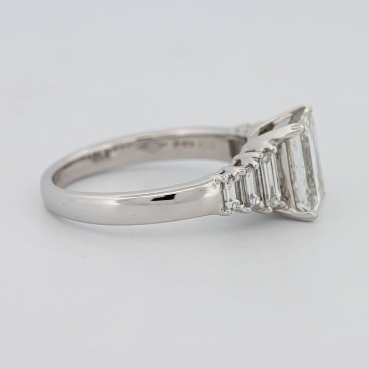 2 CT Emerald Cut Trilogy Solitaire - ZIZOV DIAMONDS