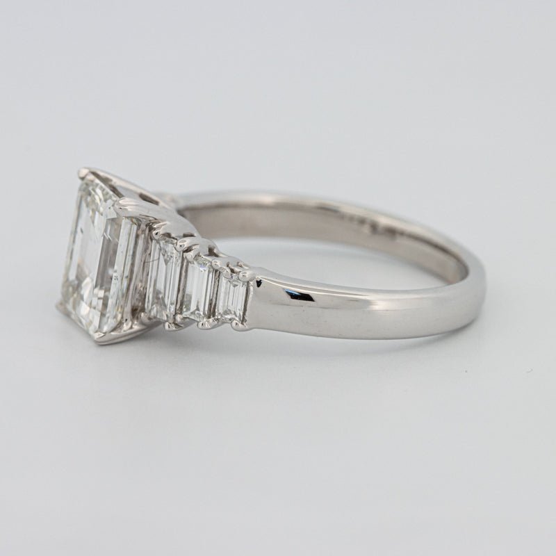 2 CT Emerald Cut Trilogy Solitaire - ZIZOV DIAMONDS