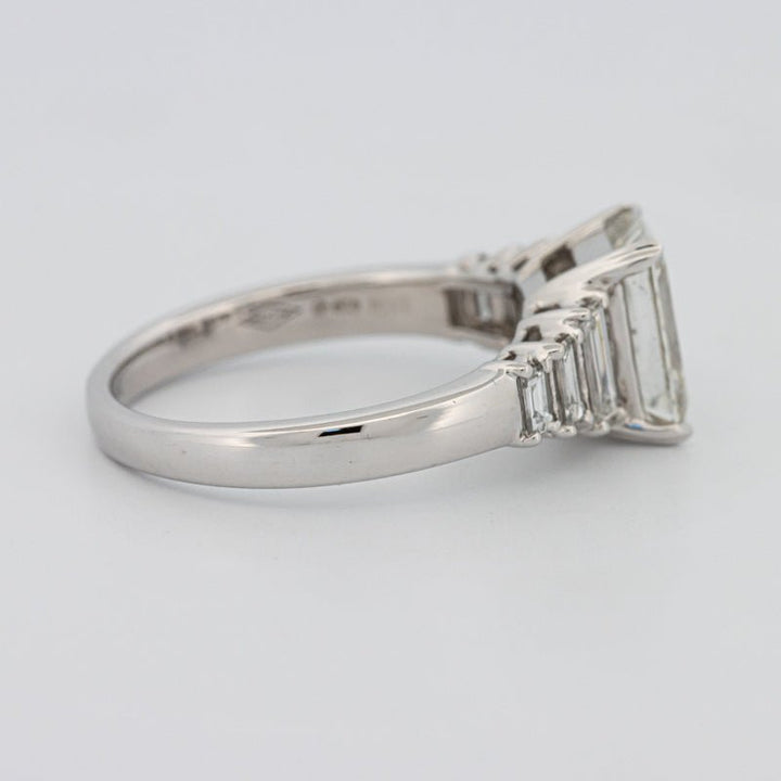 2 CT Emerald Cut Trilogy Solitaire - ZIZOV DIAMONDS