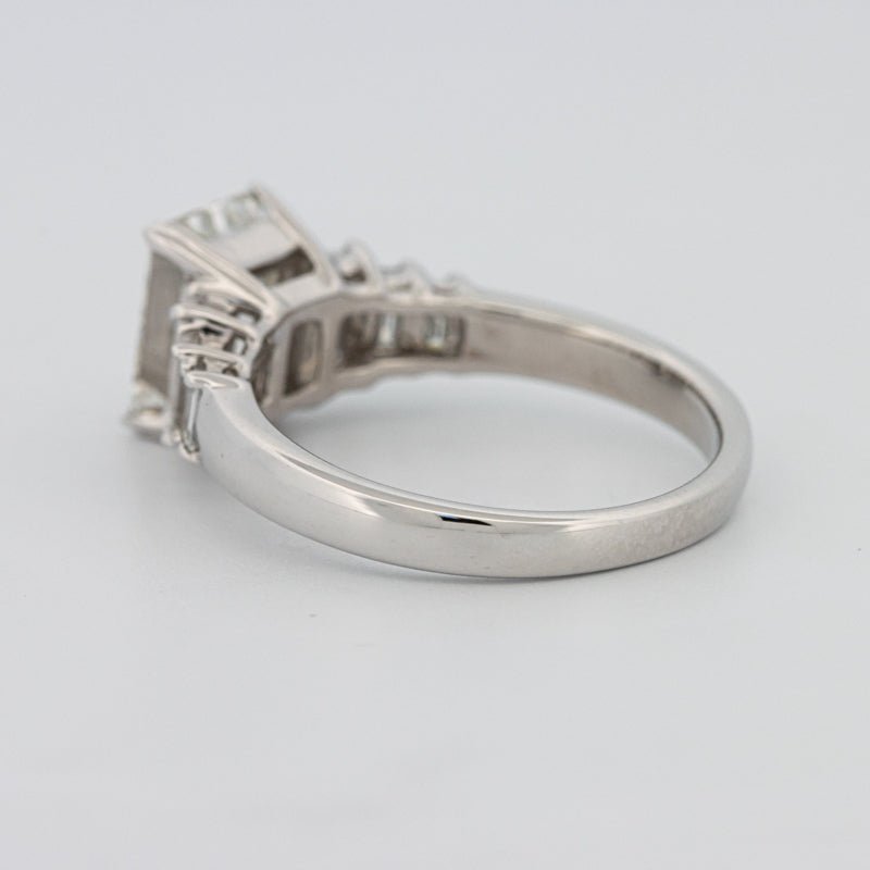 2 CT Emerald Cut Trilogy Solitaire - ZIZOV DIAMONDS