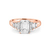 2 CT Emerald Cut Trilogy Solitaire - ZIZOV DIAMONDS