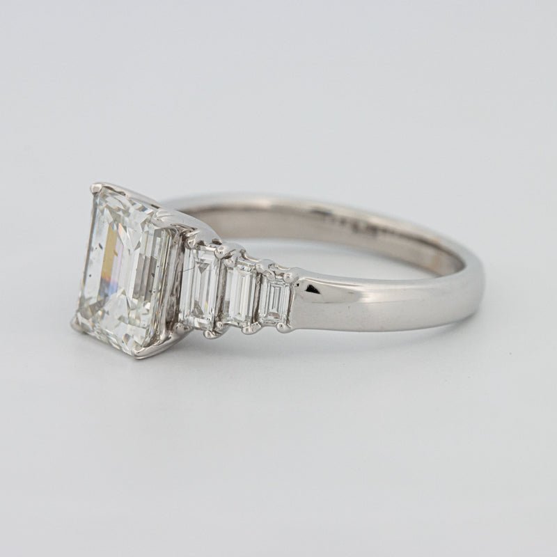 2 CT Emerald Cut Trilogy Solitaire - ZIZOV DIAMONDS