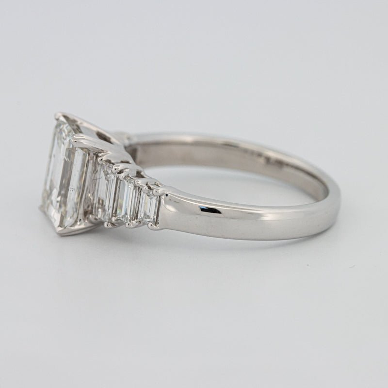 2 CT Emerald Cut Trilogy Solitaire - ZIZOV DIAMONDS