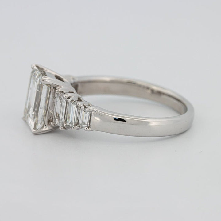 2 CT Emerald Cut Trilogy Solitaire - ZIZOV DIAMONDS