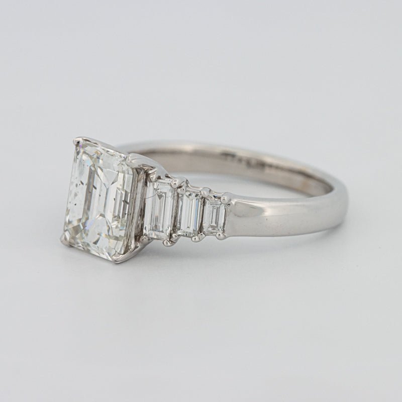 2 CT Emerald Cut Trilogy Solitaire - ZIZOV DIAMONDS