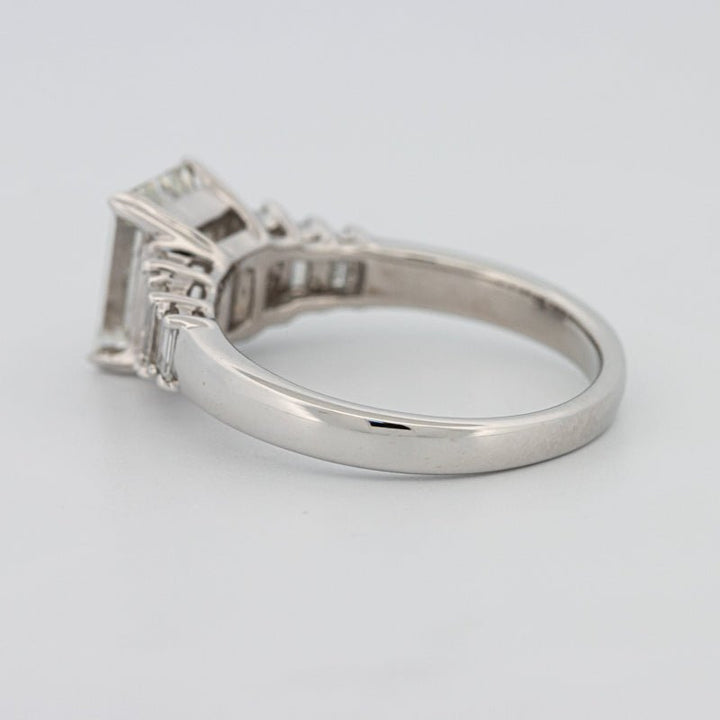 2 CT Emerald Cut Trilogy Solitaire - ZIZOV DIAMONDS