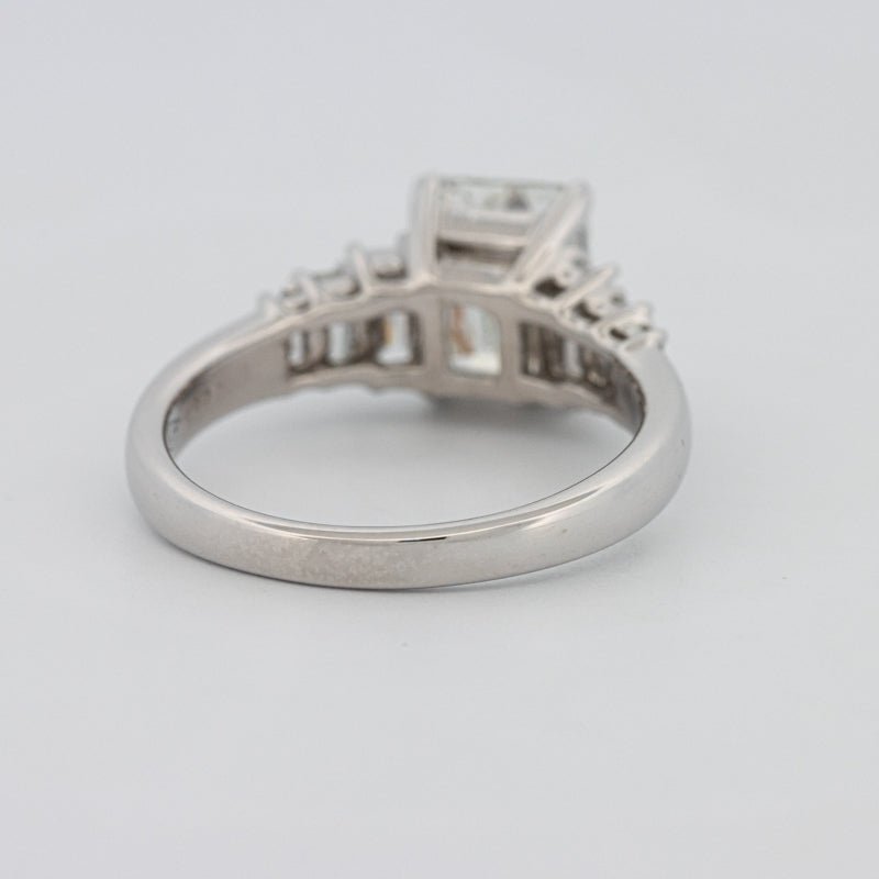 2 CT Emerald Cut Trilogy Solitaire - ZIZOV DIAMONDS