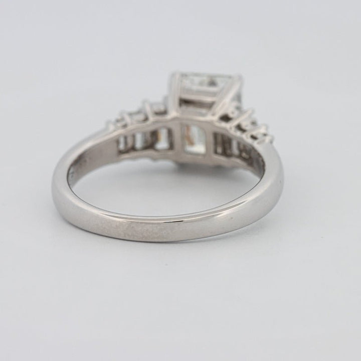 2 CT Emerald Cut Trilogy Solitaire - ZIZOV DIAMONDS