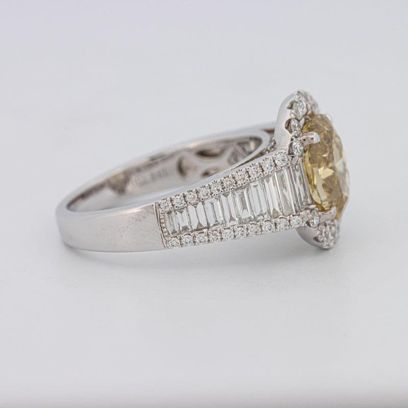 2 CT Fancy Deep Yellow Oval Halo Solitaire - ZIZOV DIAMONDS