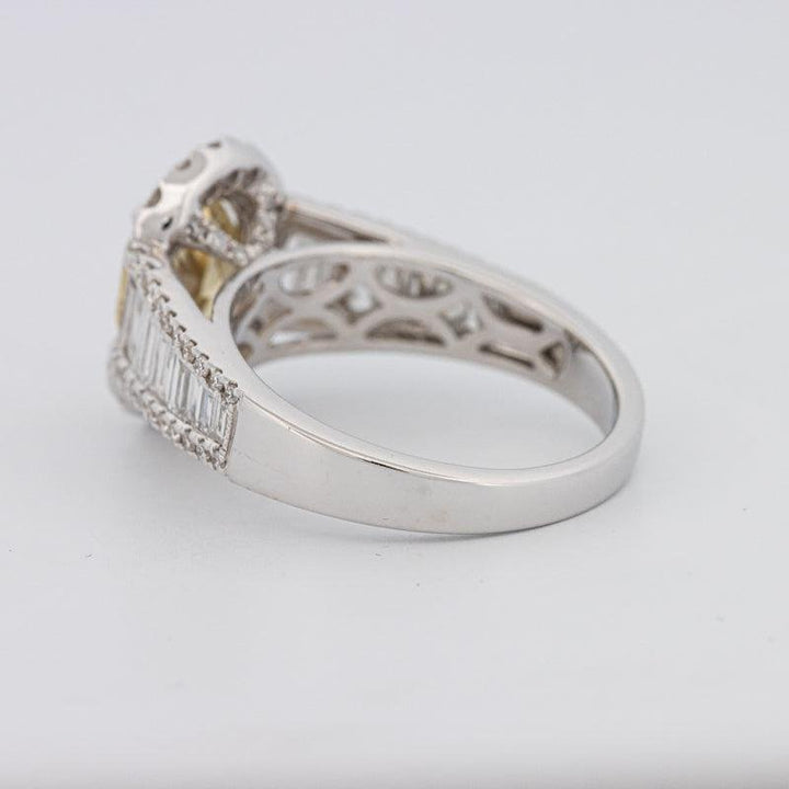 2 CT Fancy Deep Yellow Oval Halo Solitaire - ZIZOV DIAMONDS