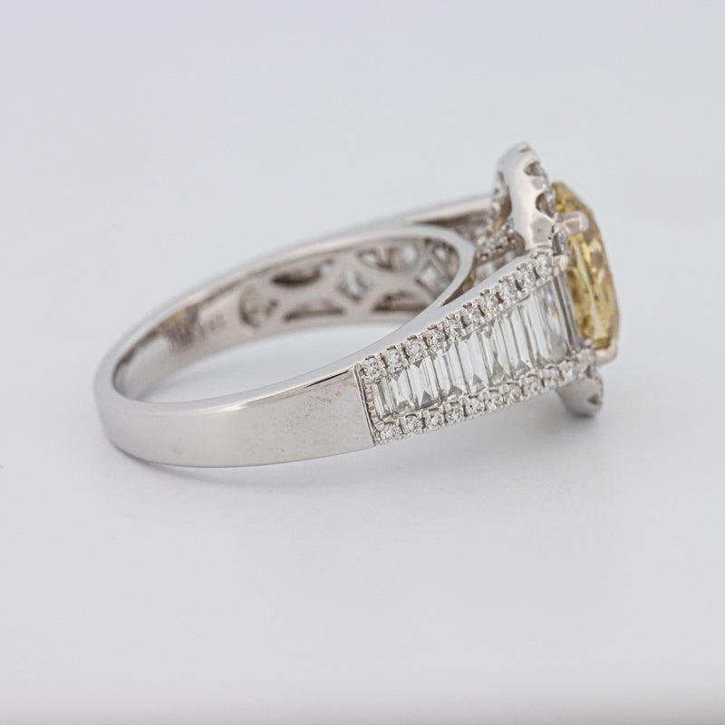 2 CT Fancy Deep Yellow Oval Halo Solitaire - ZIZOV DIAMONDS