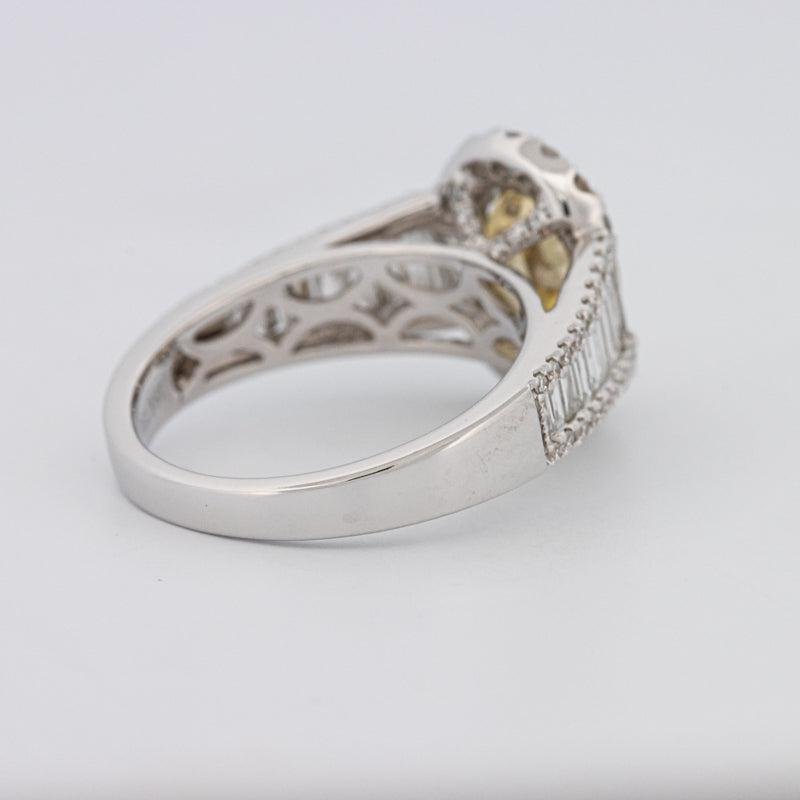 2 CT Fancy Deep Yellow Oval Halo Solitaire - ZIZOV DIAMONDS