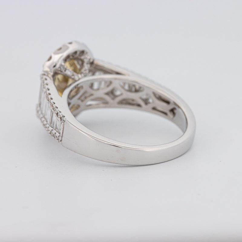 2 CT Fancy Deep Yellow Oval Halo Solitaire - ZIZOV DIAMONDS