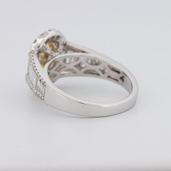 2 CT Fancy Deep Yellow Oval Halo Solitaire - ZIZOV DIAMONDS