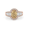 2 CT Fancy Deep Yellow Oval Halo Solitaire - ZIZOV DIAMONDS