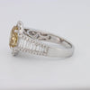 2 CT Fancy Deep Yellow Oval Halo Solitaire - ZIZOV DIAMONDS