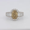 2 CT Fancy Deep Yellow Oval Halo Solitaire - ZIZOV DIAMONDS