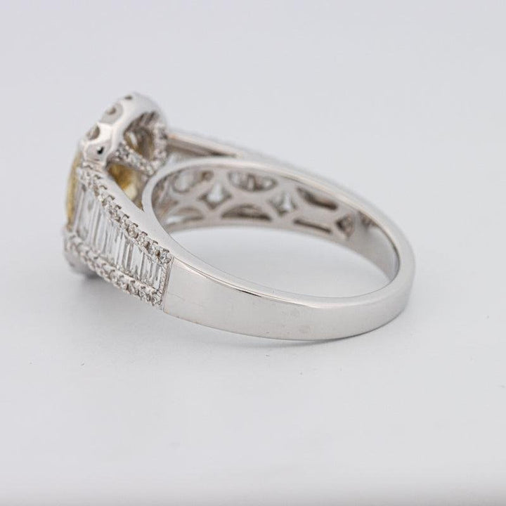 2 CT Fancy Deep Yellow Oval Halo Solitaire - ZIZOV DIAMONDS