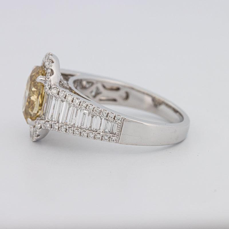 2 CT Fancy Deep Yellow Oval Halo Solitaire - ZIZOV DIAMONDS