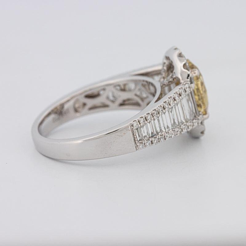 2 CT Fancy Deep Yellow Oval Halo Solitaire - ZIZOV DIAMONDS