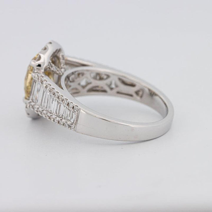 2 CT Fancy Deep Yellow Oval Halo Solitaire - ZIZOV DIAMONDS