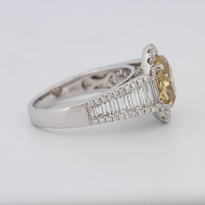 2 CT Fancy Deep Yellow Oval Halo Solitaire - ZIZOV DIAMONDS