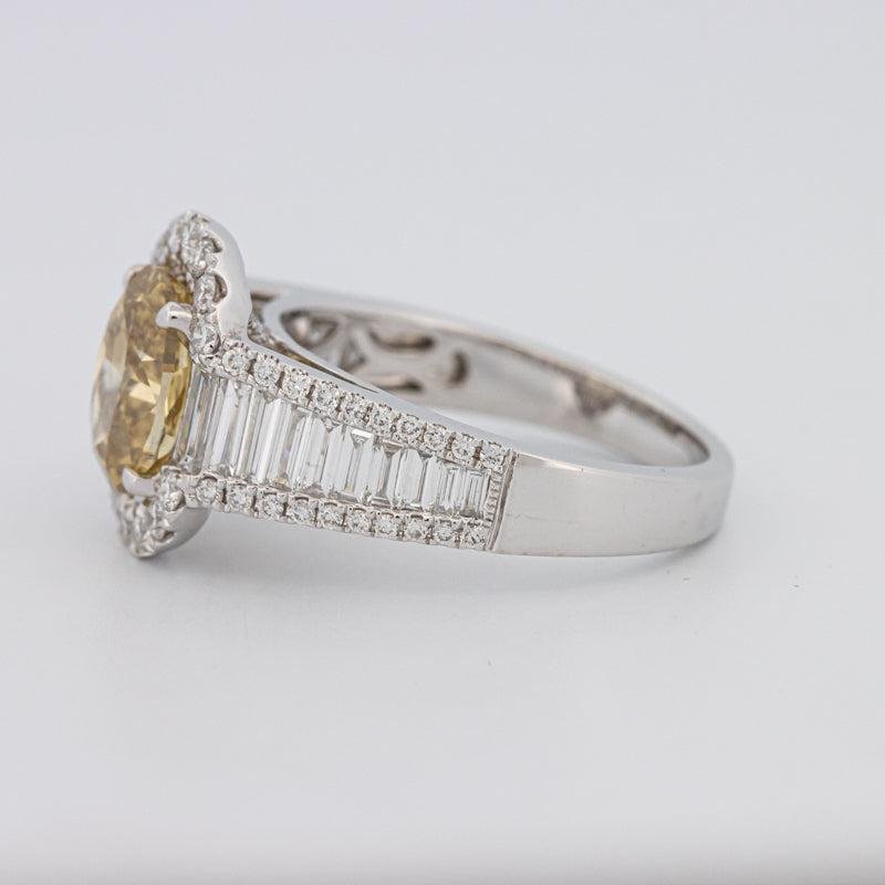 2 CT Fancy Deep Yellow Oval Halo Solitaire - ZIZOV DIAMONDS