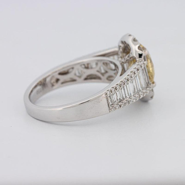 2 CT Fancy Deep Yellow Oval Halo Solitaire - ZIZOV DIAMONDS