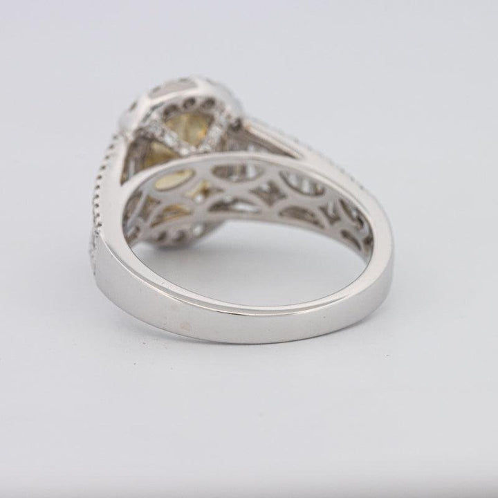 2 CT Fancy Deep Yellow Oval Halo Solitaire - ZIZOV DIAMONDS