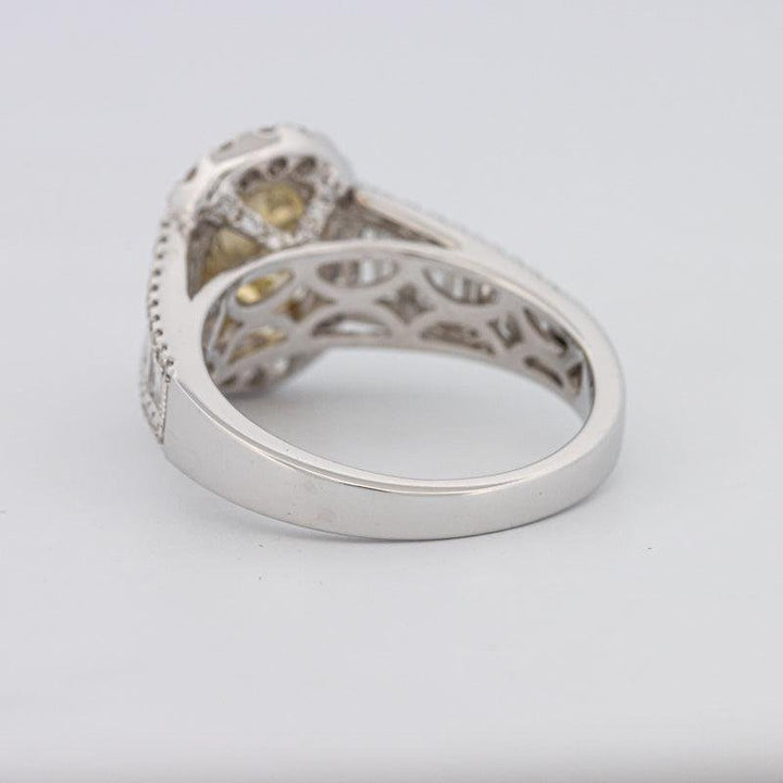 2 CT Fancy Deep Yellow Oval Halo Solitaire - ZIZOV DIAMONDS