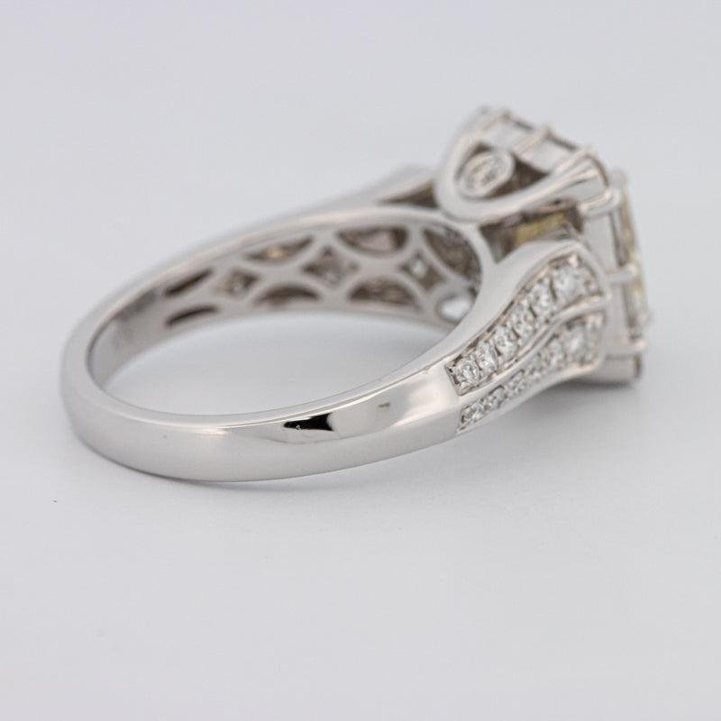 2 CT Fancy Light Yellow Square Radiant Halo Solitaire - ZIZOV DIAMONDS