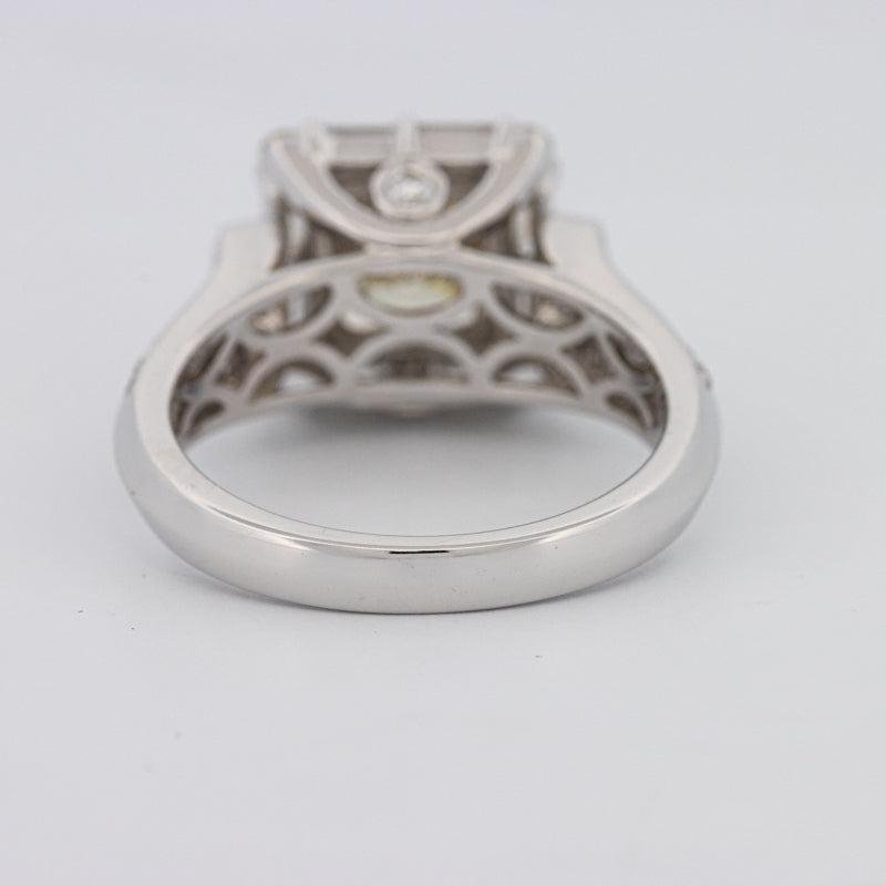 2 CT Fancy Light Yellow Square Radiant Halo Solitaire - ZIZOV DIAMONDS