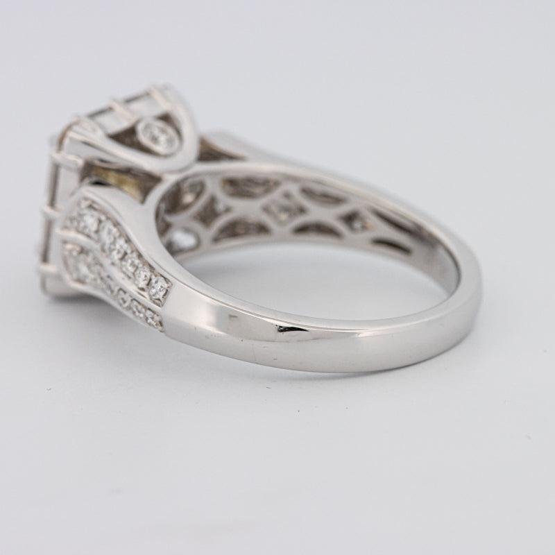 2 CT Fancy Light Yellow Square Radiant Halo Solitaire - ZIZOV DIAMONDS