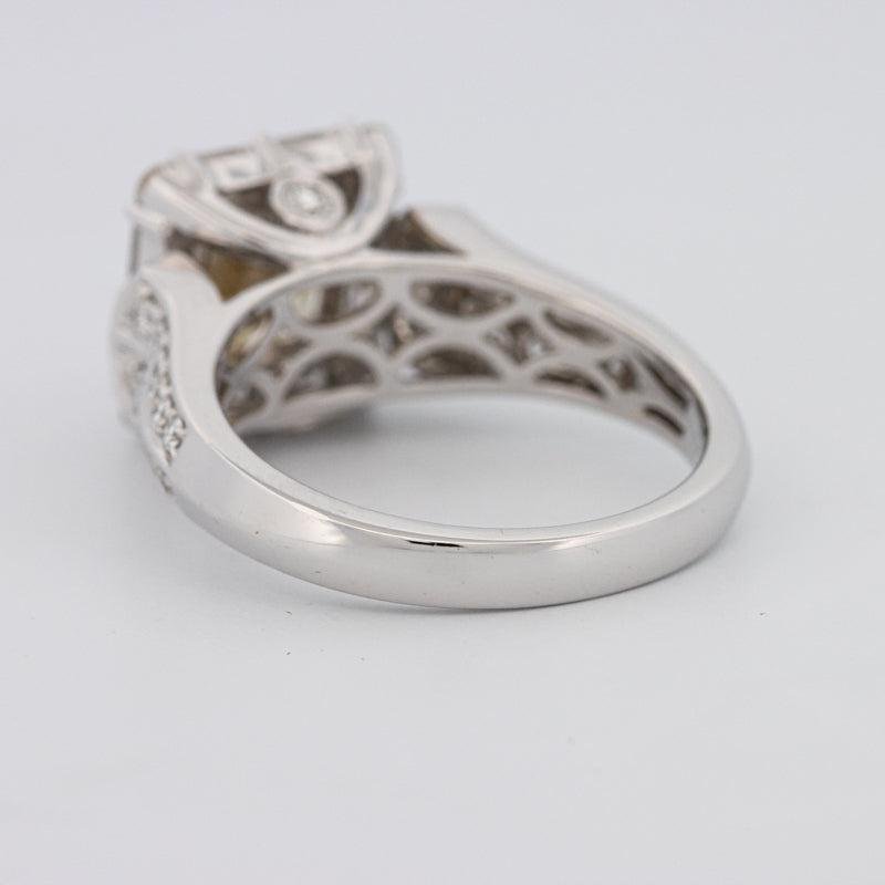 2 CT Fancy Light Yellow Square Radiant Halo Solitaire - ZIZOV DIAMONDS