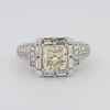 2 CT Fancy Light Yellow Square Radiant Halo Solitaire - ZIZOV DIAMONDS