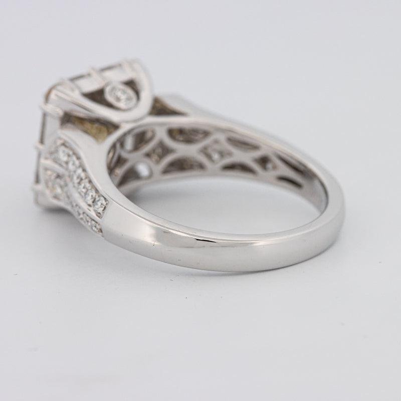 2 CT Fancy Light Yellow Square Radiant Halo Solitaire - ZIZOV DIAMONDS