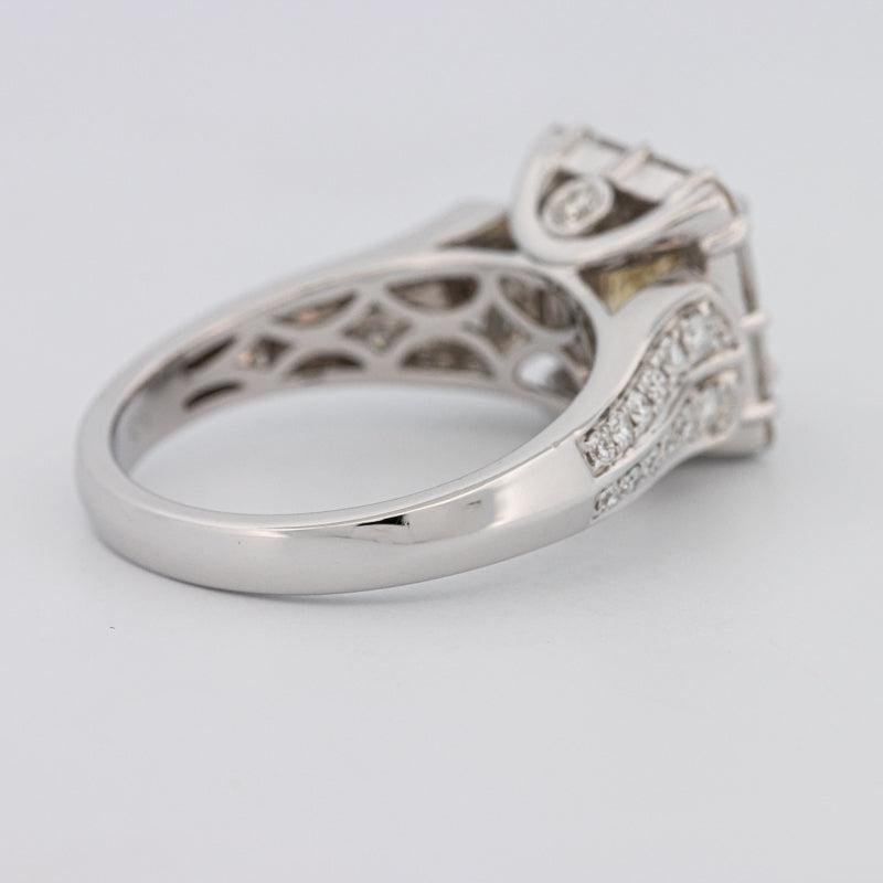 2 CT Fancy Light Yellow Square Radiant Halo Solitaire - ZIZOV DIAMONDS