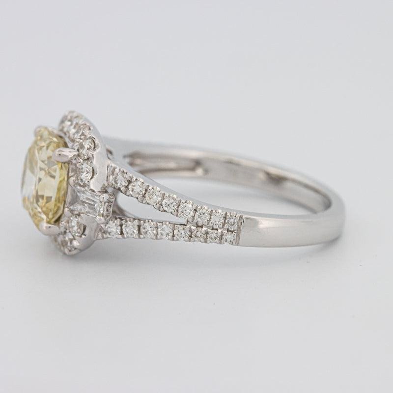 2 CT Fancy Yellow Square Radiant Halo Solitaire - ZIZOV DIAMONDS