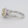 2 CT Fancy Yellow Square Radiant Halo Solitaire - ZIZOV DIAMONDS