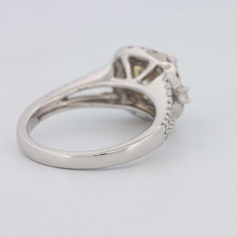 2 CT Fancy Yellow Square Radiant Halo Solitaire - ZIZOV DIAMONDS