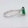 2 CT Oval Green Emerald Ring - ZIZOV DIAMONDS