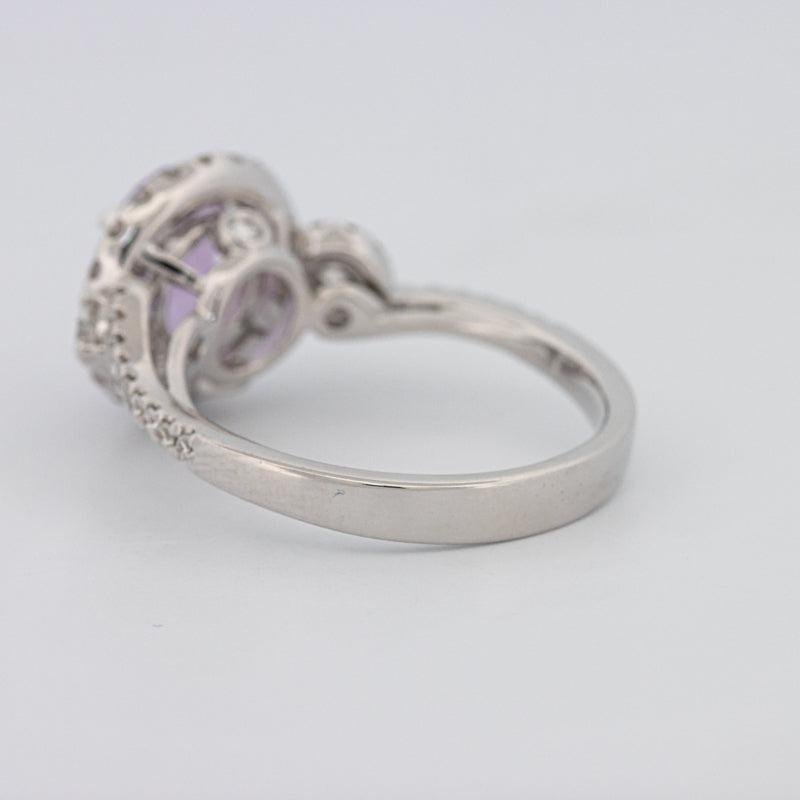 2 CT Round Amethyst Halo Ring - ZIZOV DIAMONDS