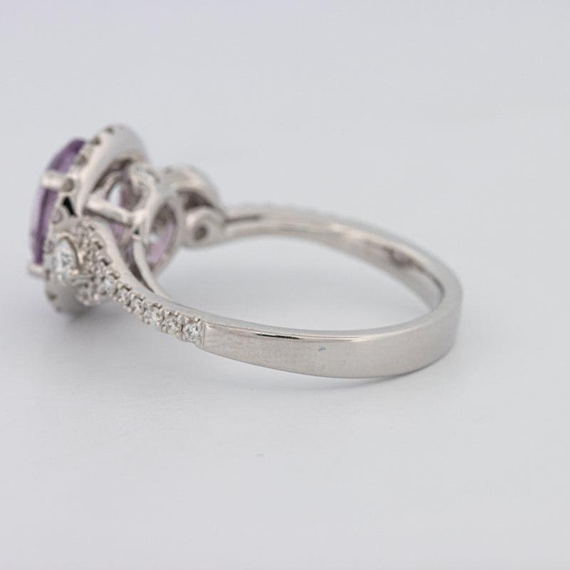 2 CT Round Amethyst Halo Ring - ZIZOV DIAMONDS