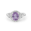 2 CT Round Amethyst Halo Ring - ZIZOV DIAMONDS